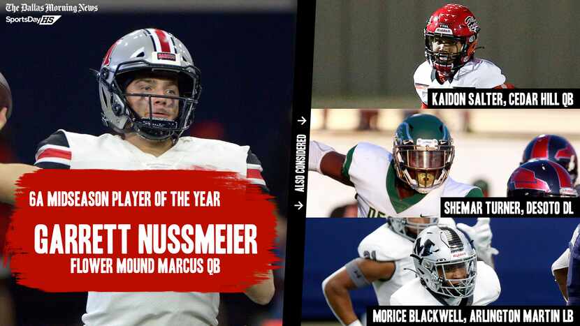 The Dallas Morning News' midseason awards for the 2020 football season: 6A Player of the Year.