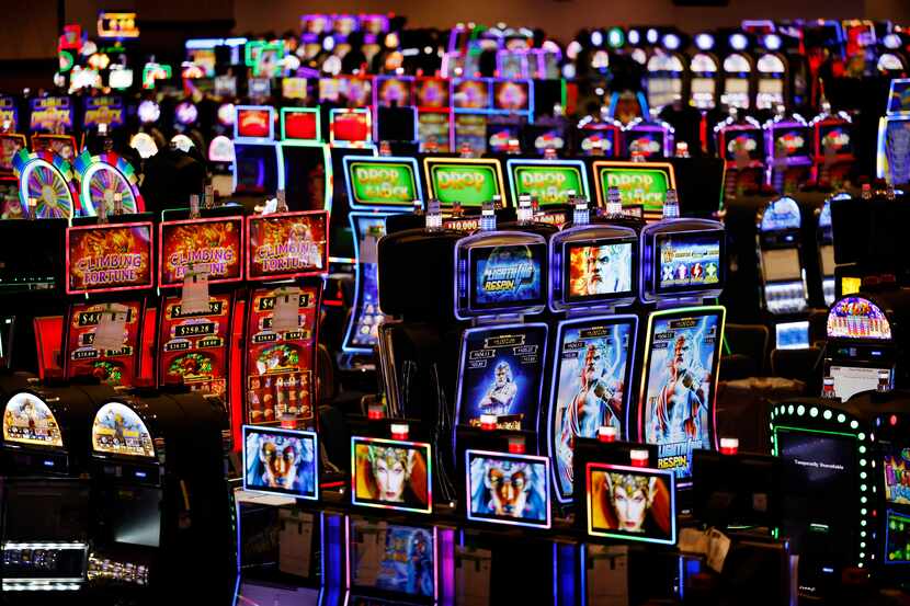 Some of the over 3,300 casino slot machines are pictured at Choctaw Casino and Resort's new...