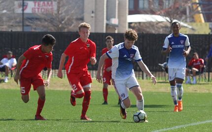 Chris Cappis playing for the FC Dallas Academy U19s.