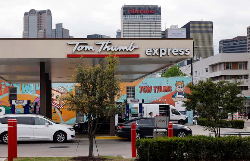 The Tom Thumb Express gas station and grocery store on Live Oak Street is just east of...