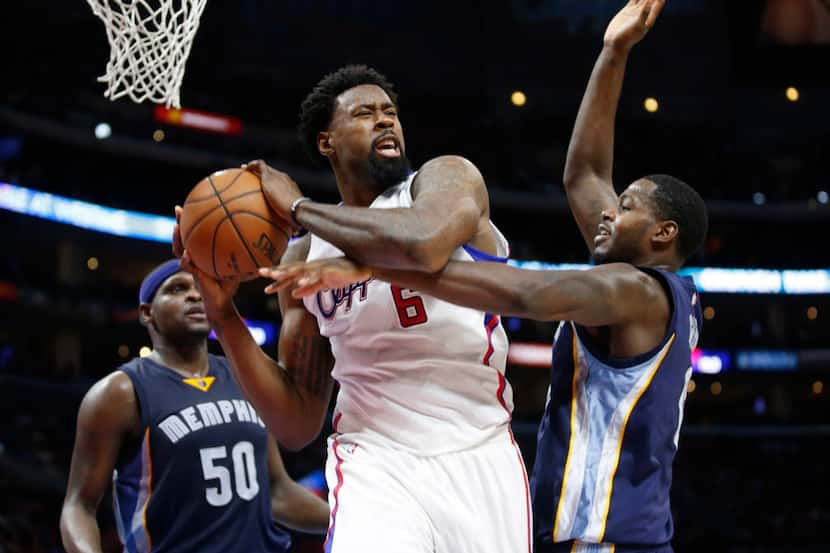 FILE - In this Saturday, April 11, 2015 file photo, Los Angeles Clippers' DeAndre Jordan...