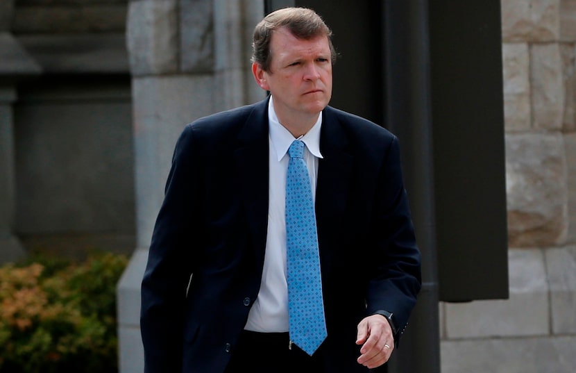 Jeff Mateer, shown here entering the Eldon B. Mahon U.S. Courthouse in Fort Worth in 2016,...