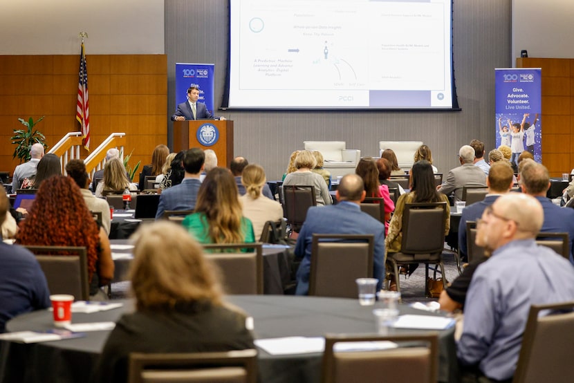 Steve Miff, president and CEO at Parkland Center for Clinical Innovation, speaks during the...