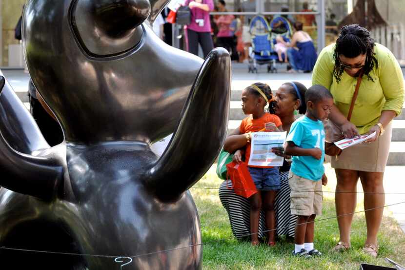 Target First Saturdays is a monthly event at Nasher Sculpture Center where children...