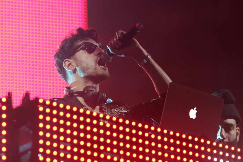 Chromeo performs during the Lights All Night festival at the Dallas Convention Center in...