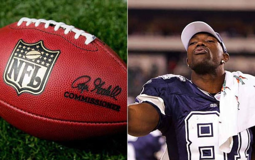 Pictured above: A football and T.O., the perfect match.
