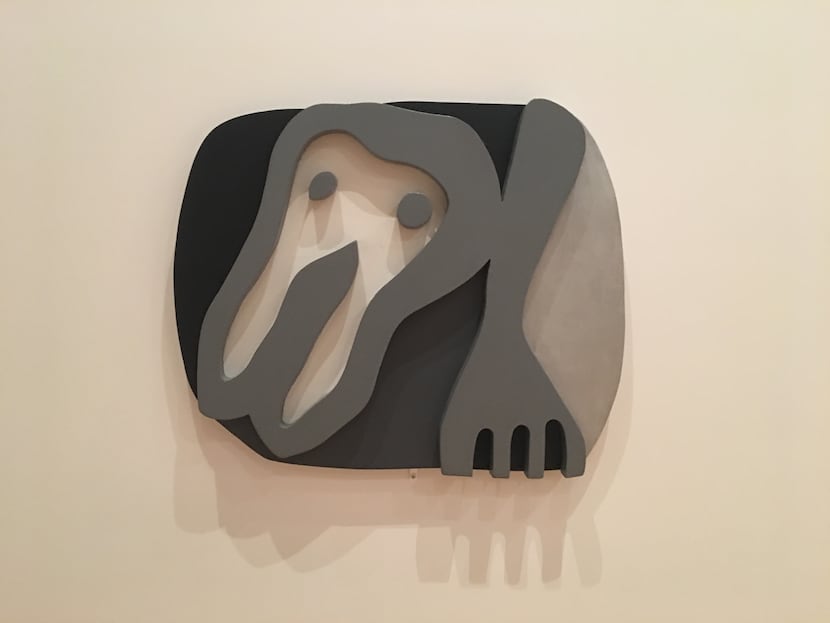 Shirtfront and Fork, a 1922 painted wood piece by Jean (Hans) Arp, was borrowed from the...
