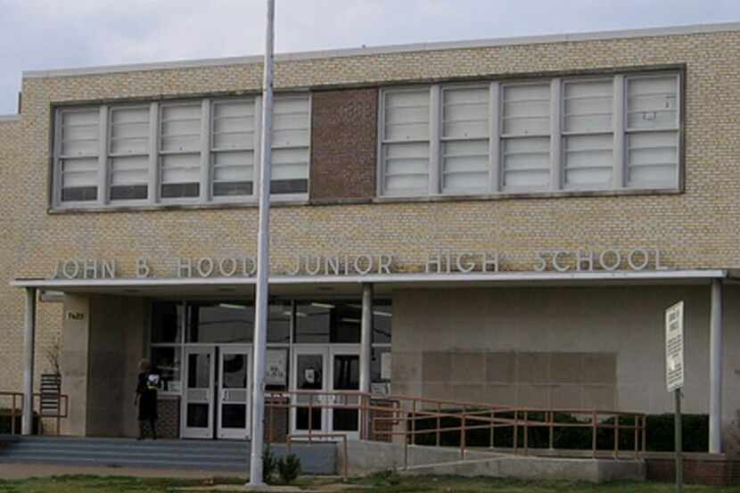  Someone shot at a security guard at John B. Hood Middle School on Wednesday.