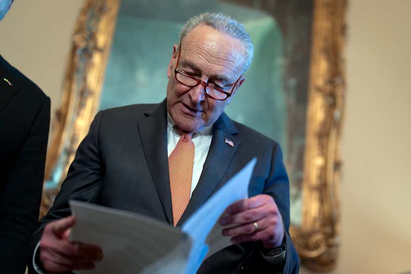Senate Majority Leader Chuck Schumer was able to cut a deal that would allow critics of the...