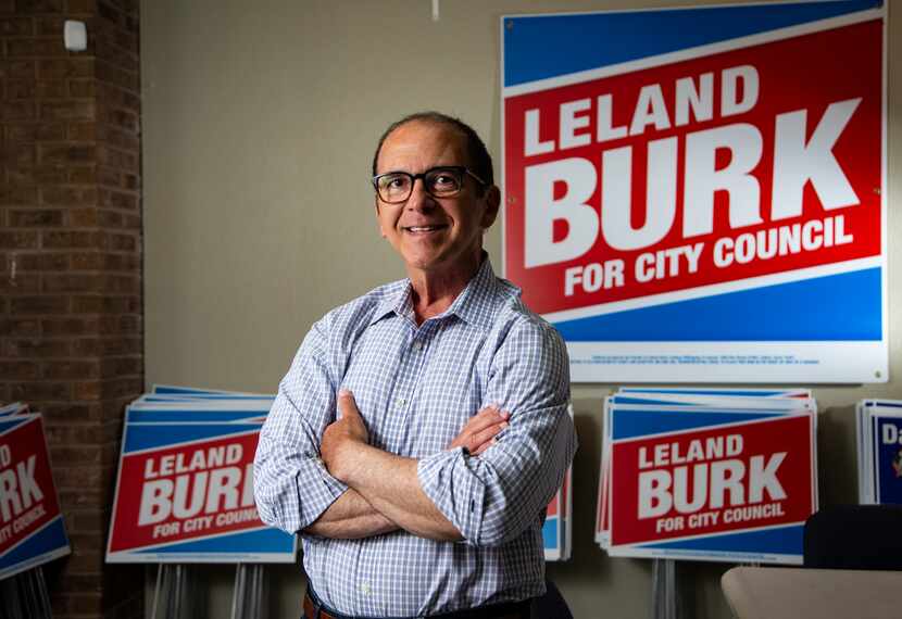 Leland Burk, a Dallas City Council candidate running to represent District 13, poses for a...