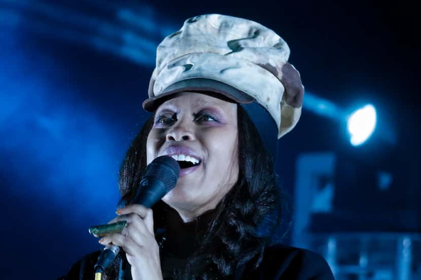 Erykah Badu pictured at this fall's Riverfront Jazz Festival. The singer lives off White...