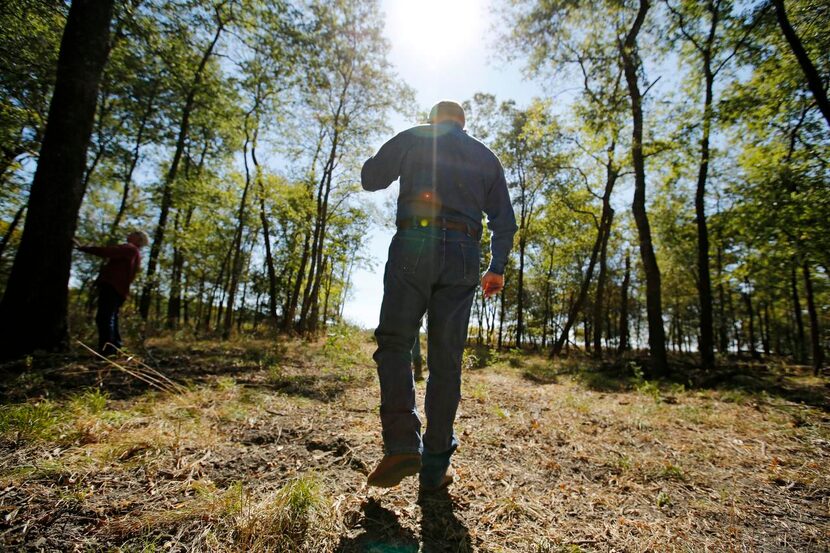 
Farmer H.D. “Thump” Witcher walked among the ash and hackberry trees where the Lower Bois...