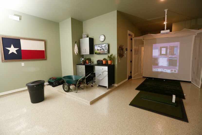 In the HGTV Smart Home garage, its new owner can use a golf simulator. There's also a storm...