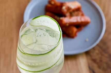The East Side Spritz at Isla & Co. in Oak Cliff is made with gin, aloe vera liqueur,...