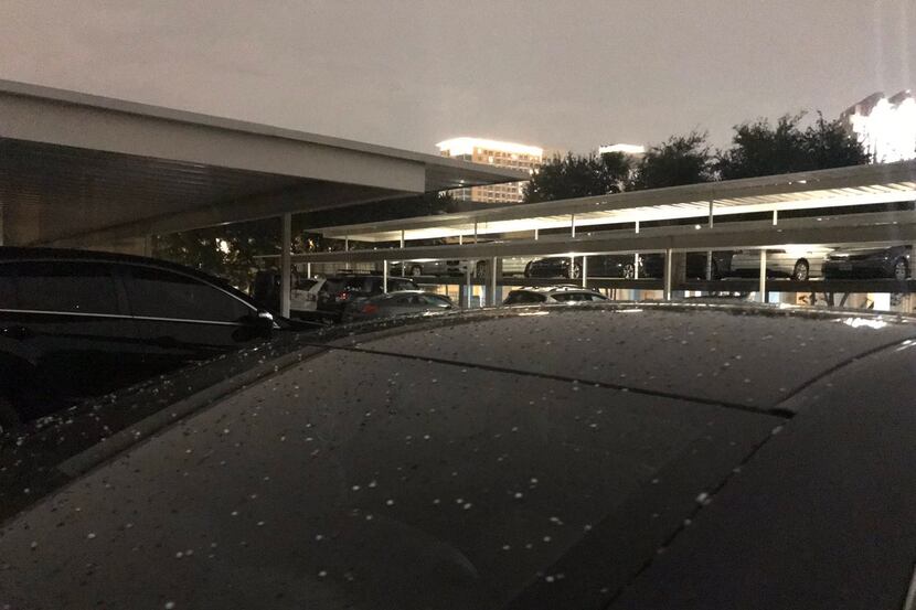 Sleet fell in Uptown Dallas late Tuesday night into Wednesday morning. 