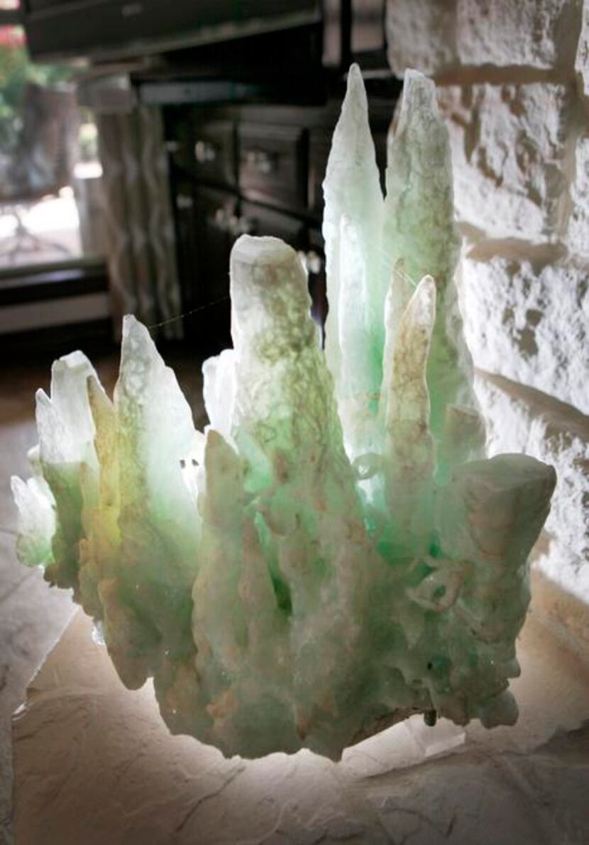 
Calcite stalactites in Pospisil’s collection were once displayed at a museum. 
