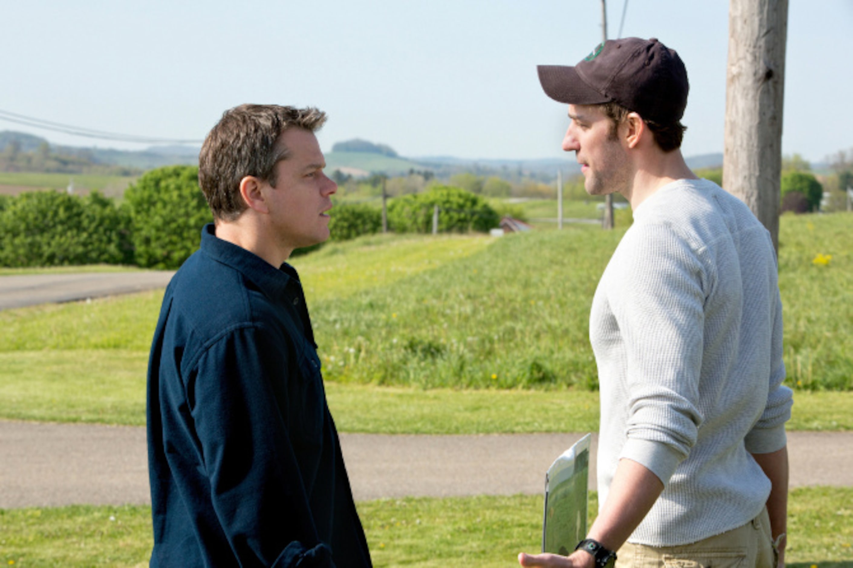 PROMISED LAND -- Co-writers Matt Damon and John Krasinski star in Gus Van Sant’s sympathetic...