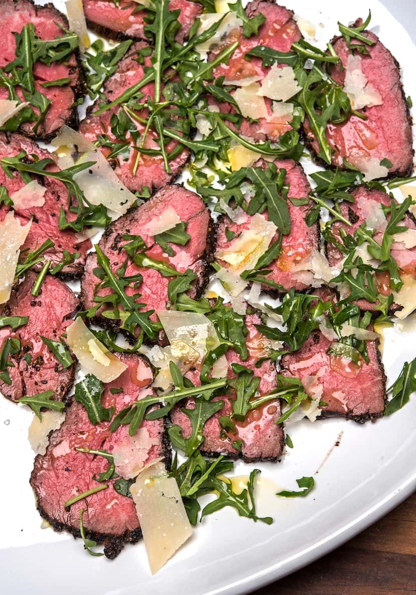 Tenderloin carpaccio from "Perini Ranch Steakhouse: Stories and Recipes for Real Texas Food."
