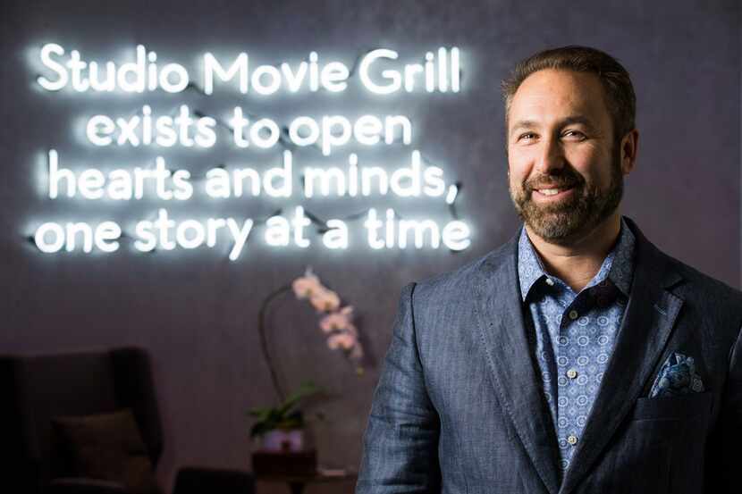 Brian Schultz, founder, owner and CEO of Studio Movie Grill, poses for a portrait on Friday,...