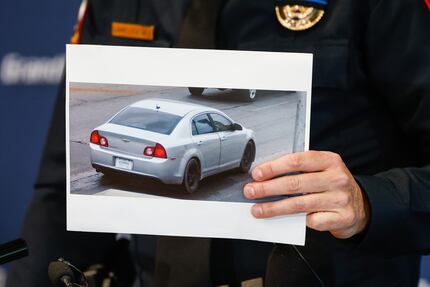 Daniel Scesney, Chief of Police for the Grand Prairie Police Department, during a press...