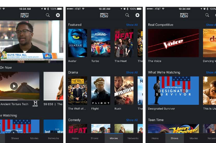 DirecTV Now has multiple tiers with bundles of channels. The service requires no contract...