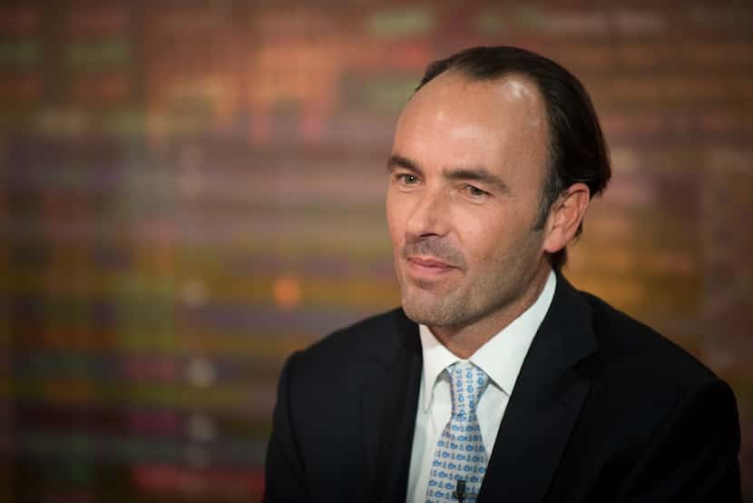 Kyle Bass listens during a Bloomberg Television interview in New York on Wednesday. 