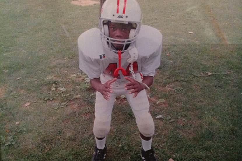 Cowboys defensive end Randy Gregory as a 9-year-old youth football player for the Medina...