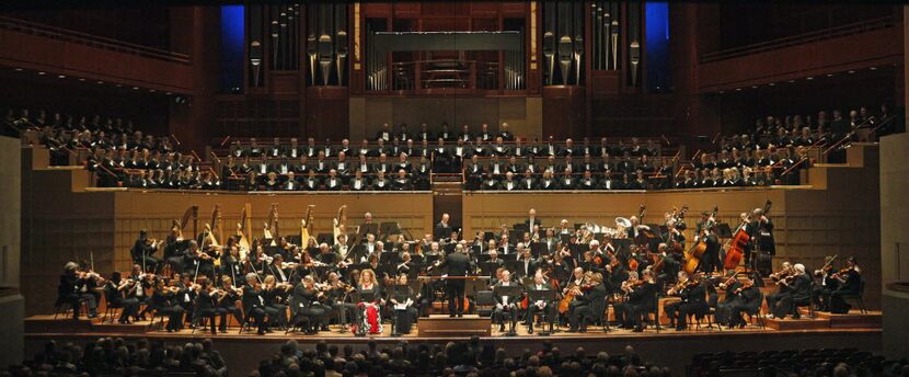 The Dallas Symphony Orchestra and Dallas Symphony Chorus performed Mahler III Hochzeitsstuck...