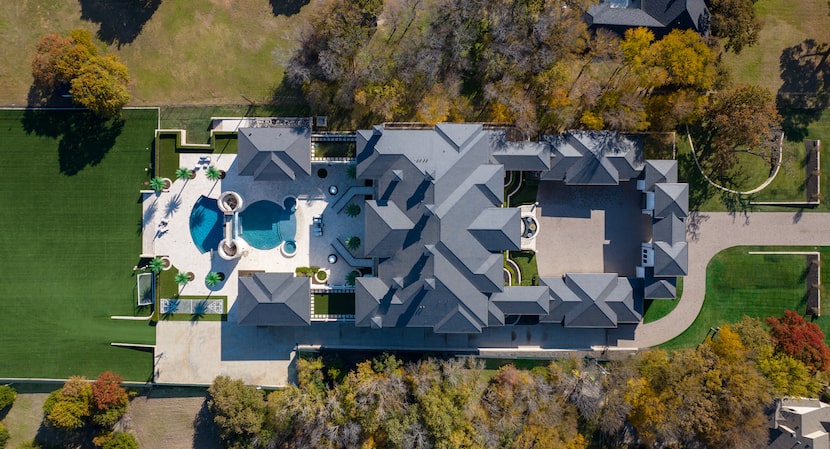 The mansion, listed at nearly $20 million on Zillow, has seven bedrooms, 10 bathrooms, two...