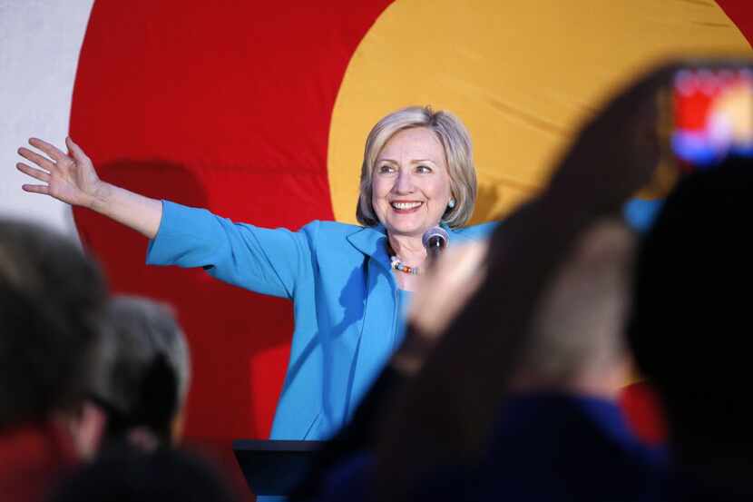  Democratic presidential candidate Hillary Clinton at a campaign rally at La Rumba, a Denver...