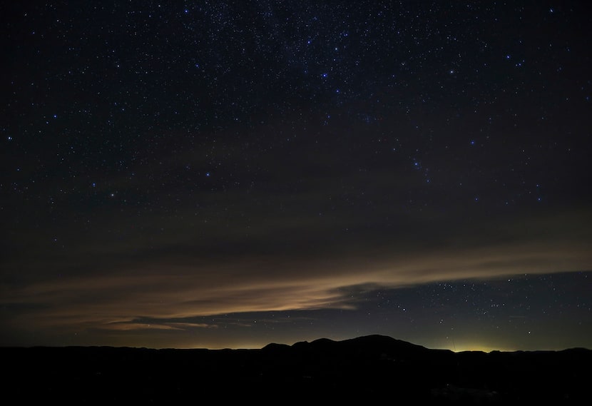 Light pollution in Texas' Permian Basin is seen from McDonald Observatory in November.