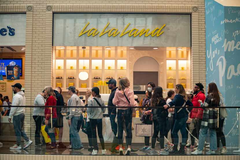 Black Friday shoppers congregated outside LaLa Land, one of the newest shops at NorthPark...