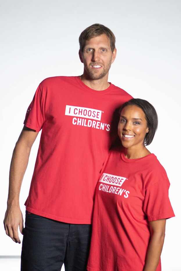 Dirk and Jessica Nowitzki for the "I Choose Children's" awareness campaign