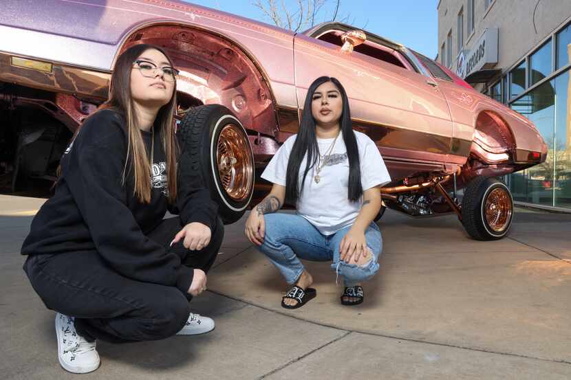 Sisters Mercedes (left) and Mariah Mata took Mercedes’ 1984 Chevrolet Monte Carlo to...