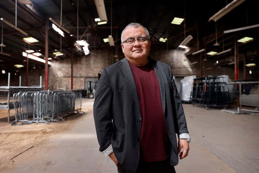 Historian and author David Romo stands in an El Paso County Coliseum storage area in El...