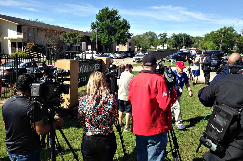 TV reporters gathered at Royal Crest on Monday morning for a news conference held by...