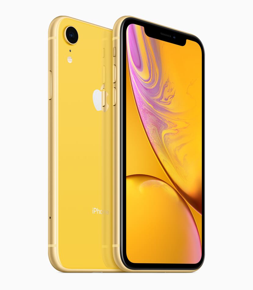 Apple's iPhone XR in yellow.