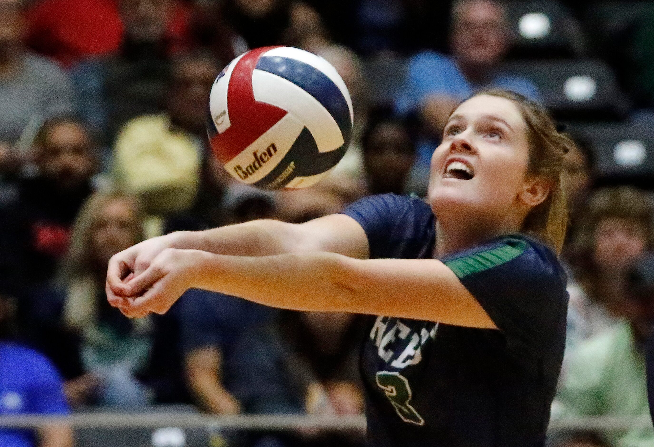 Reedy High School's Carter Fouche (3) makes a pass during game four as Colleyville Heritage...