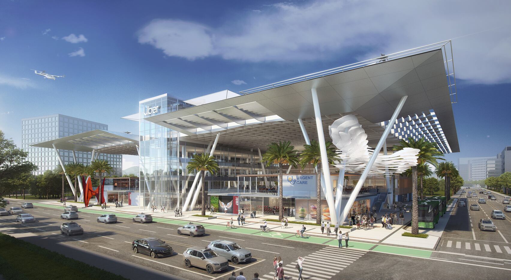 Gensler's design for its Skyport Mobility Hub.
