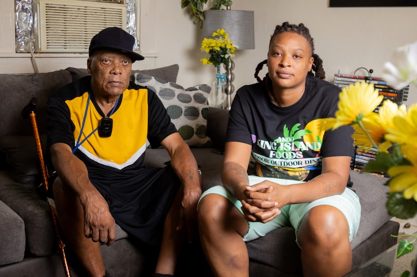 Shaketta Rachell Johnson’s father James Johnson and sister Kaleesha Johnson pose for a photo...