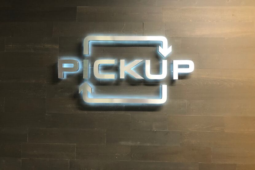 Plano-based Pickup's company logo at its headquarters at 5068 Plano Parkway.