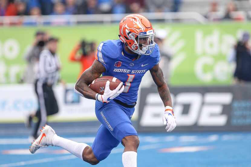 FILE - BOISE, ID - SEPTEMBER 22: Wide receiver Cedrick Wilson #1 of the Boise State Broncos...