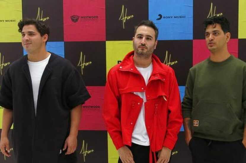 Los integrantes de la banda pop mexicana Reik, de izquierda a derecha, Julio Ramírez, Jesús...