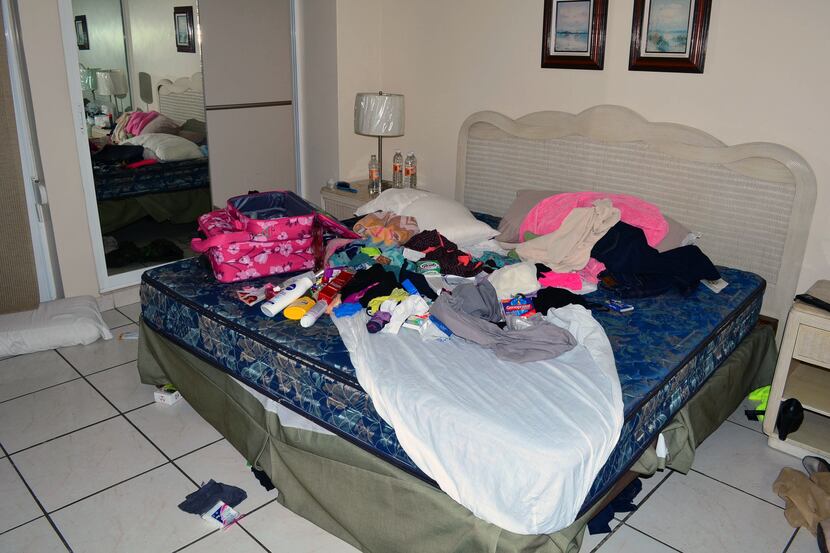 View of the bedroom of the apartment of the Miramar condominium in which Mexican drug...