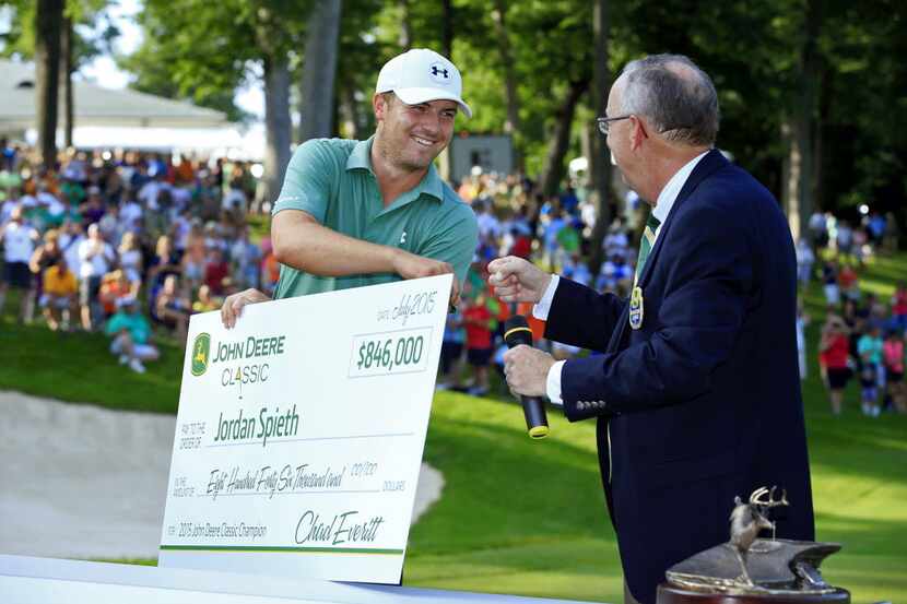 Jordan Spieth won five tournaments this year, earning just over $22 million.