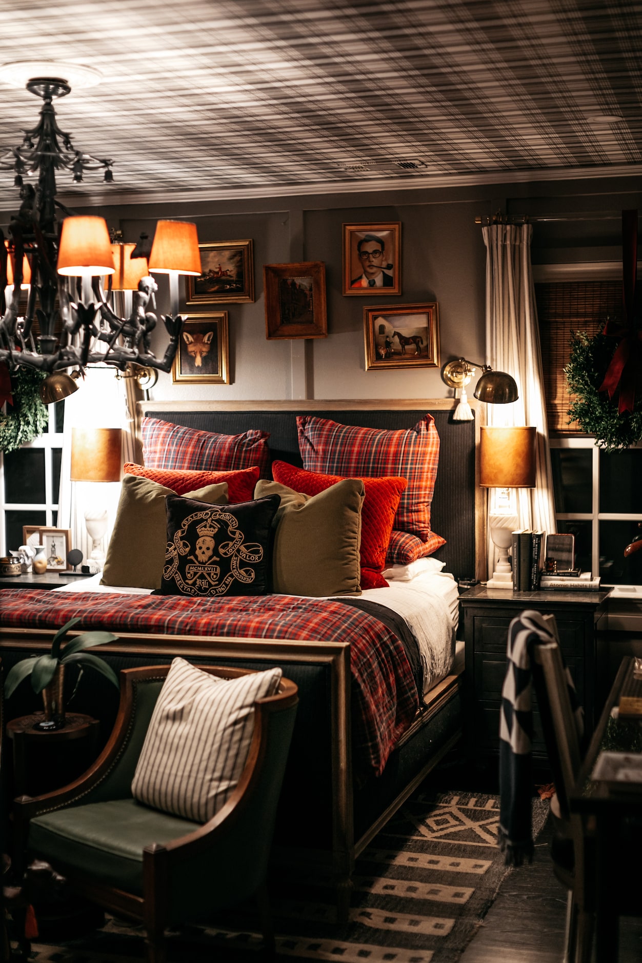 Burkle swaps his spring and summer linens for a Ralph Lauren plaid, which adds a festive...