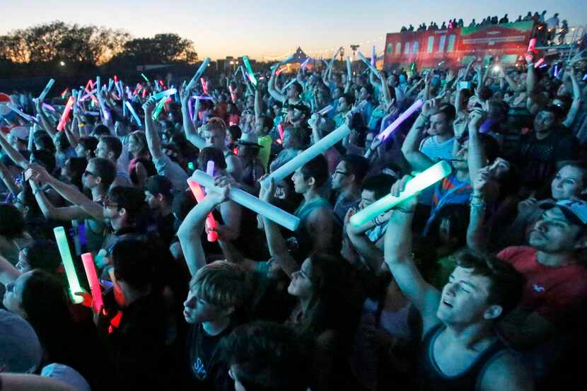 Fans listened to David Guetta’s  set in May 2014 at the Suburbia Music Festival at Oak Point...