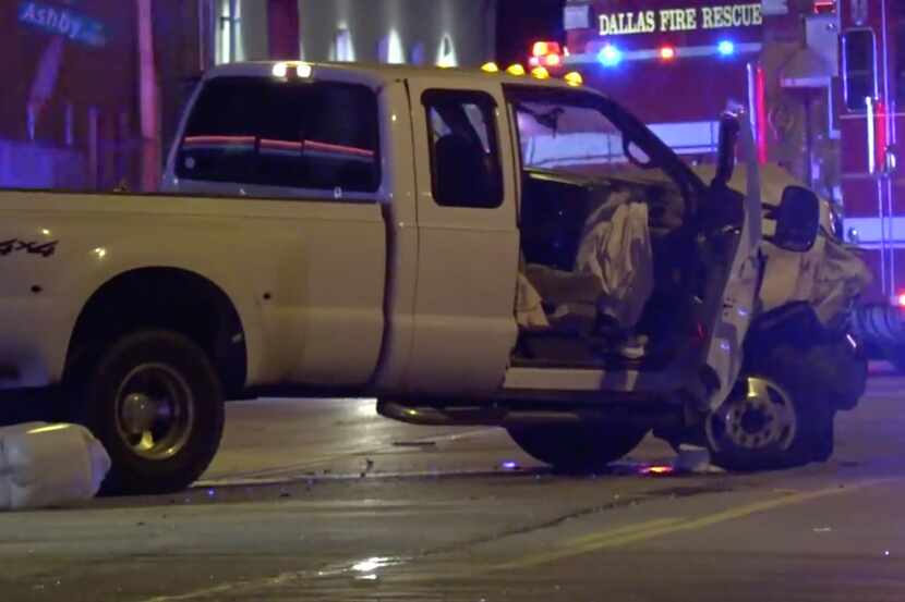 Two people were in custody after a fatal crash early Friday in Old East Dallas.