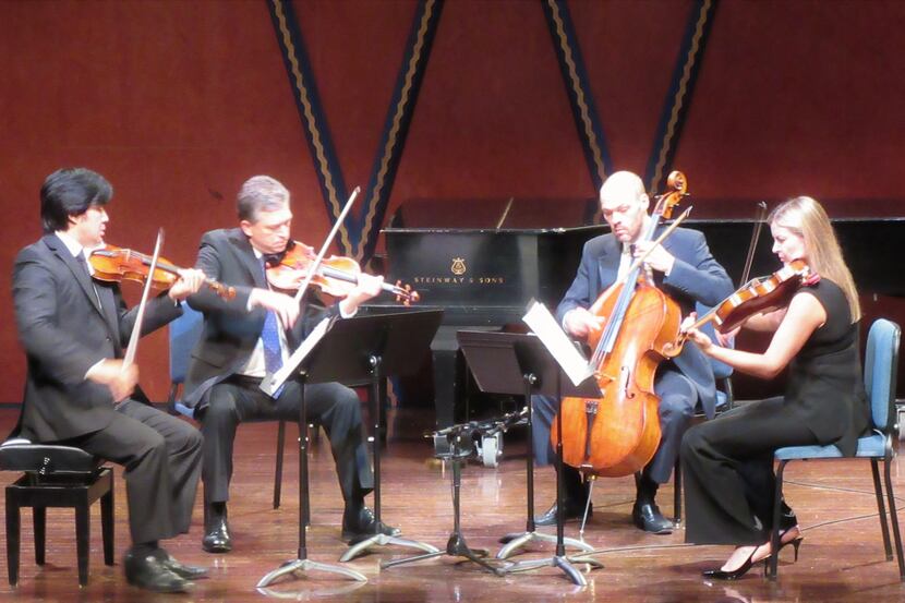Jun Iwasaki, Curt Thompson, Carol Cook and Brant Taylor perform Dvorak's American String...