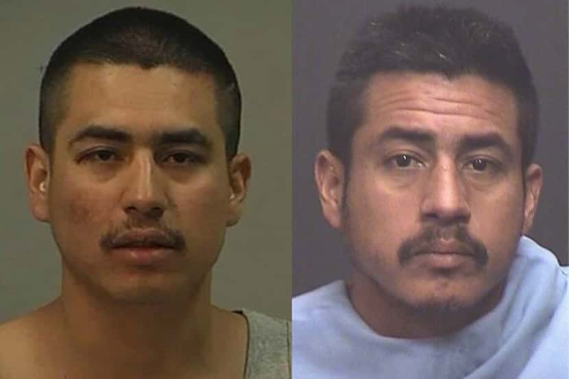 At left is David Martin Ruiz's photo released by police in 2008. At right is his booking mug...